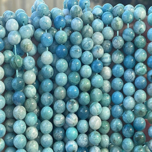 Hemimorphite 8mm round natural gemstone beads 15.5" strand - Oz Beads 