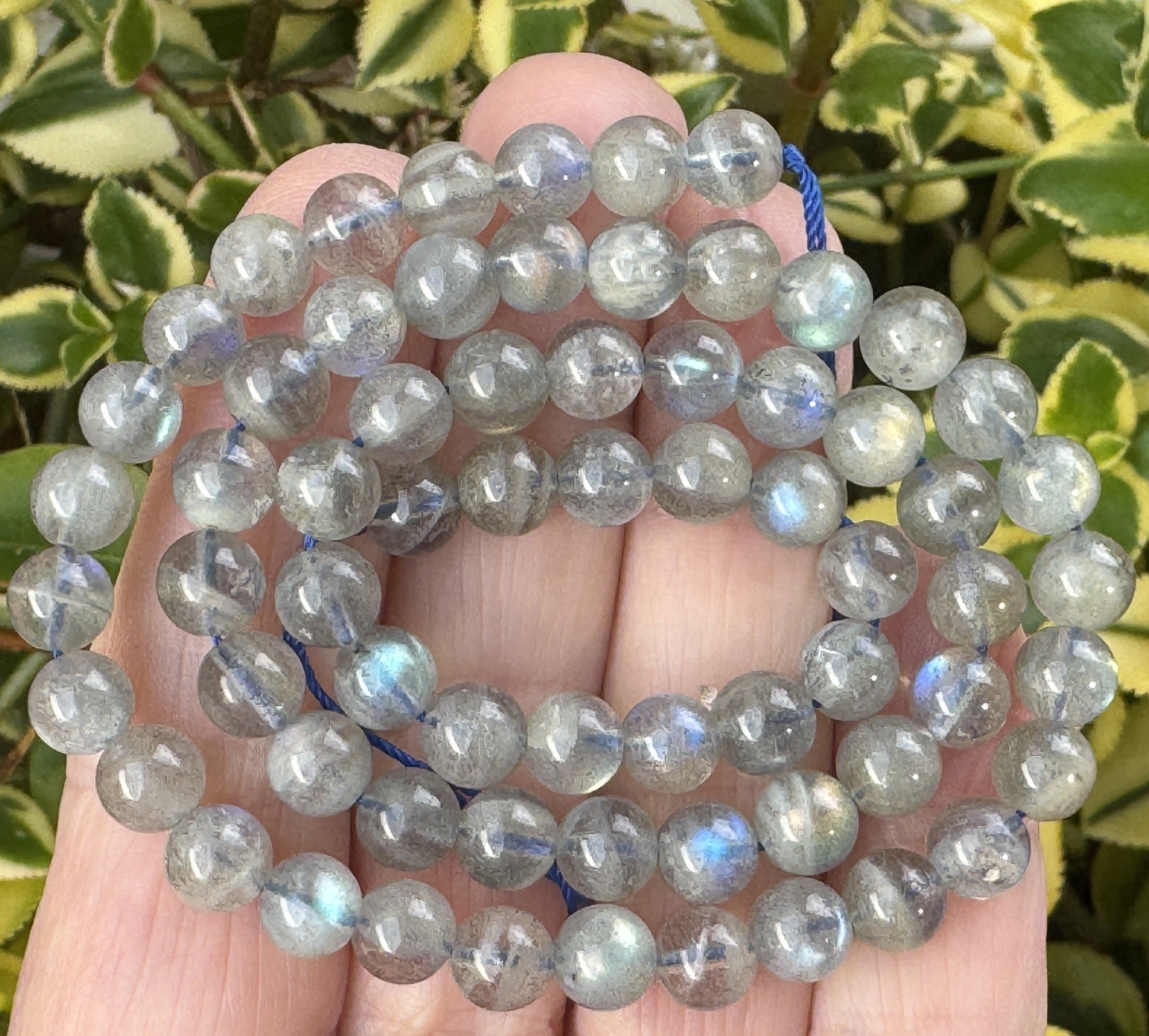 Labradorite 6mm round natural gemstone beads 16.5" strand - Oz Beads 