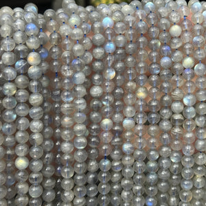 Labradorite 6mm round natural gemstone beads 16.5" strand - Oz Beads 