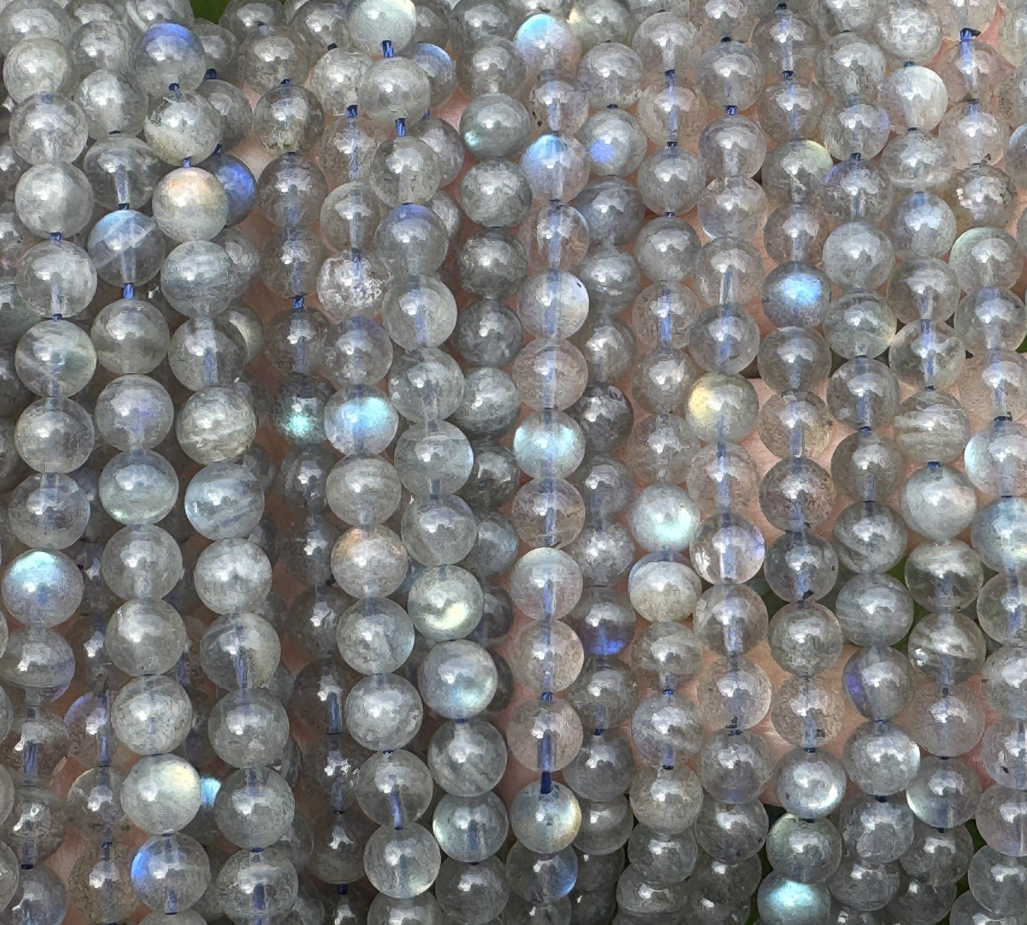 Labradorite 6mm round natural gemstone beads 16.5" strand - Oz Beads 