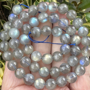 Labradorite 8mm round natural gemstone beads 16.5" strand - Oz Beads 