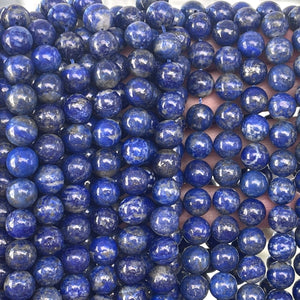 Lapis Lazuli 10mm round natural gemstone beads 15.5" strand - Oz Beads 