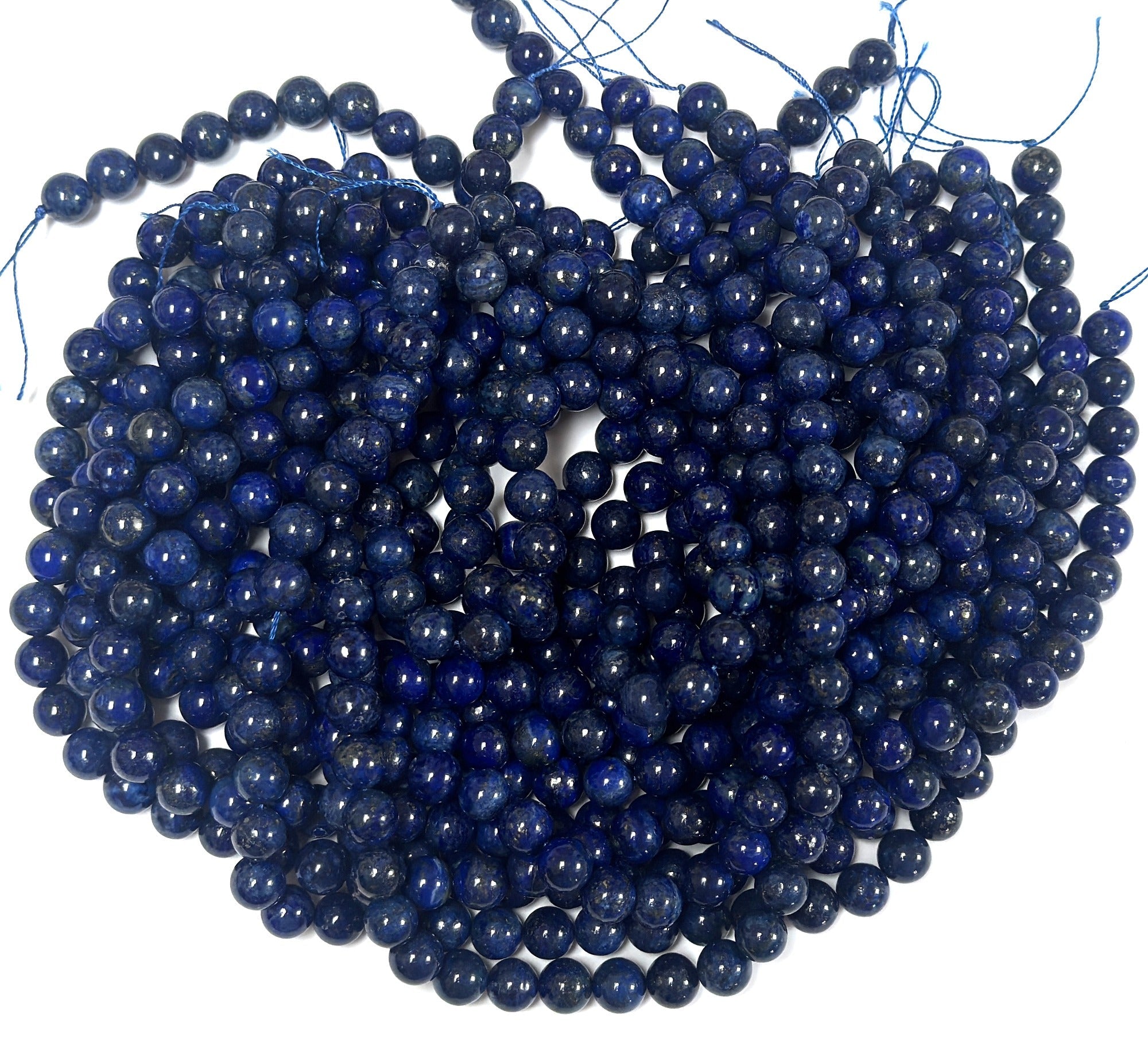 Lapis Lazuli 10mm round natural gemstone beads 39cm strand - Oz Beads