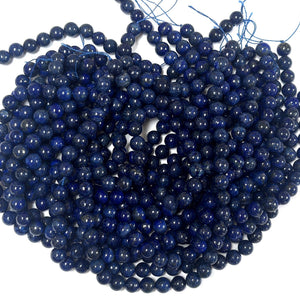 Lapis Lazuli 10mm round natural gemstone beads 39cm strand - Oz Beads