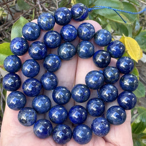 Lapis Lazuli 10mm round natural gemstone beads 39cm strand - Oz Beads