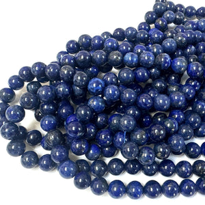 Lapis Lazuli 10mm round natural gemstone beads 39cm strand - Oz Beads