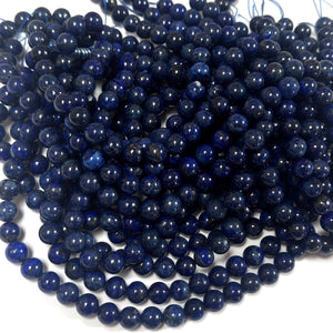 Lapis Lazuli 10mm round natural gemstone beads 39cm strand - Oz Beads