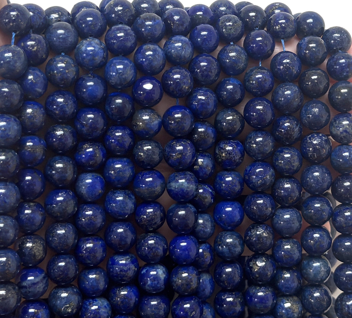 Lapis Lazuli 10mm round natural gemstone beads 39cm strand - Oz Beads