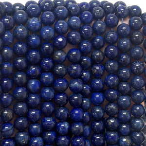 Lapis Lazuli 10mm round natural gemstone beads 39cm strand - Oz Beads