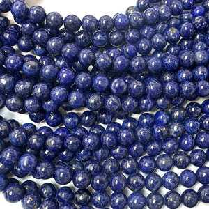 Lapis Lazuli 6mm round natural gemstone beads 39cm strand - Oz Beads