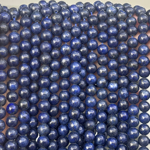 Lapis Lazuli 8mm round dyed gemstone beads 40cm strand - Oz Beads 