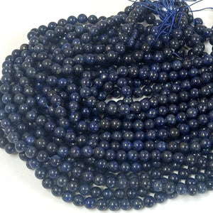 Lapis Lazuli 8mm round dyed gemstone beads 40cm strand - Oz Beads 