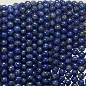 Lapis Lazuli 8mm round natural gemstone beads 39cm strand - Oz Beads