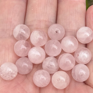 Madagascar Rose Quartz 8mm round natural gemstone beads 15.5" strand - Oz Beads 