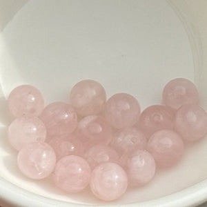 Madagascar Rose Quartz 8mm round natural gemstone beads 15.5" strand - Oz Beads 