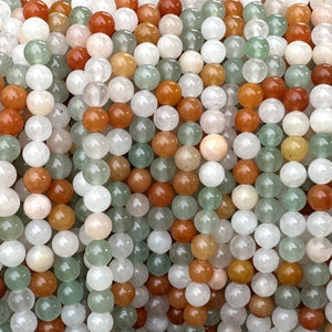 Mix Color Aventurine 6mm round natural gemstone beads 15" strand - Oz Beads 
