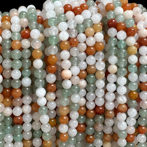 Mix Color Aventurine 6mm round natural gemstone beads 15" strand - Oz Beads 