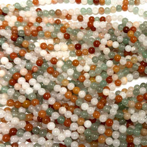 Mix Color Aventurine 6mm round natural gemstone beads 15" strand - Oz Beads 