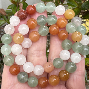 Mix Color Aventurine 8mm round natural gemstone beads 15" strand - Oz Beads 