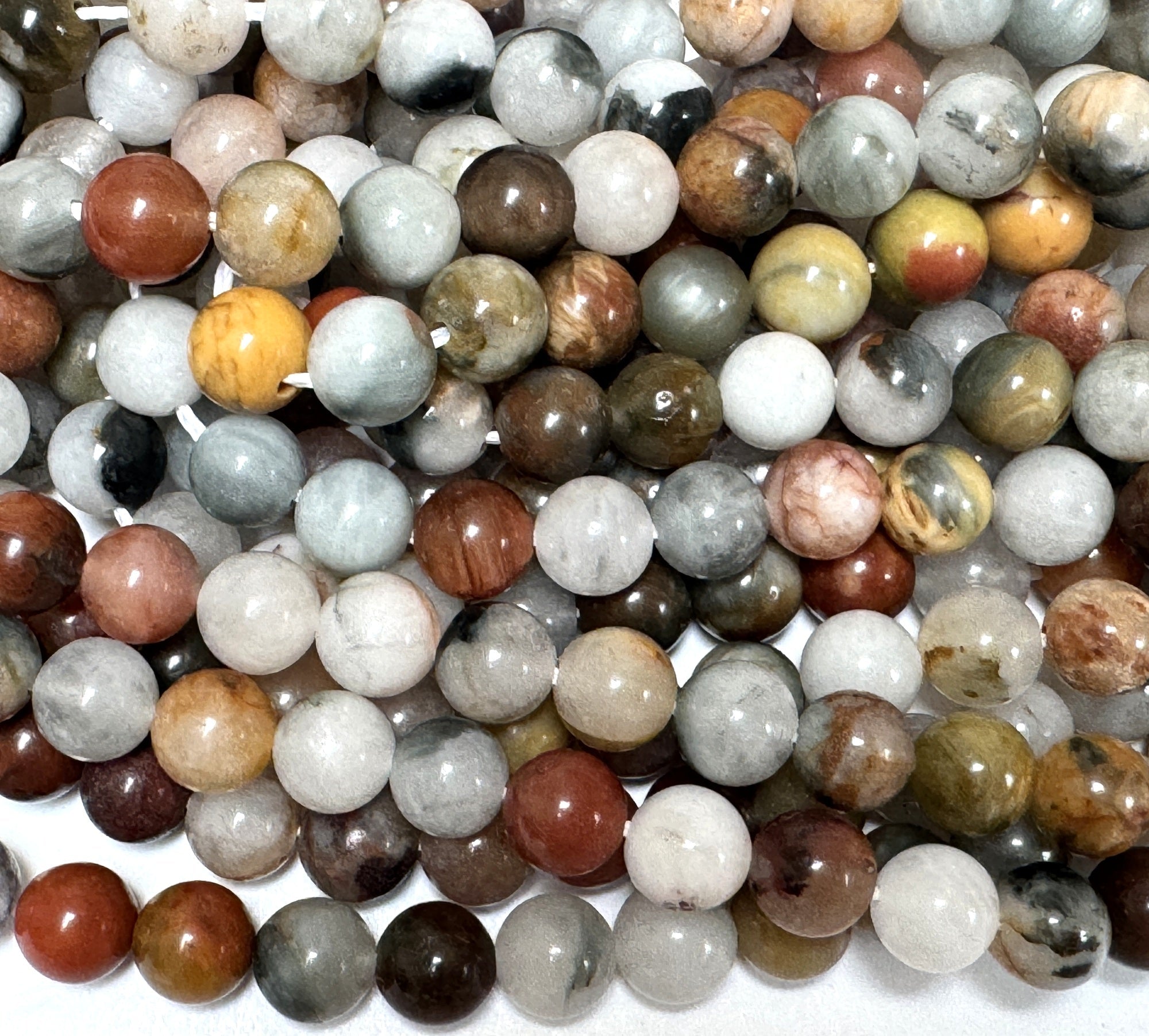 Mixed Quartz 10mm round natural gemstone beads 15.5" strand - Oz Beads 