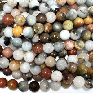 Mixed Quartz 10mm round natural gemstone beads 15.5" strand - Oz Beads 