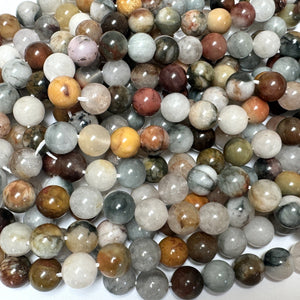 Mixed Quartz 10mm round natural gemstone beads 15.5" strand - Oz Beads 