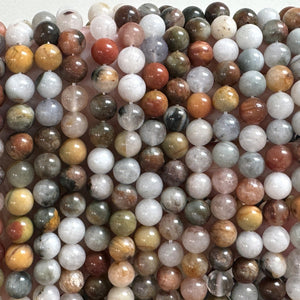 Mixed Quartz 8mm round natural gemstone beads 15.5" strand - Oz Beads 