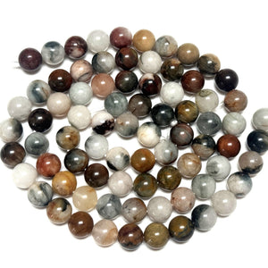 Mixed Quartz 8mm round natural gemstone beads 15.5" strand - Oz Beads 