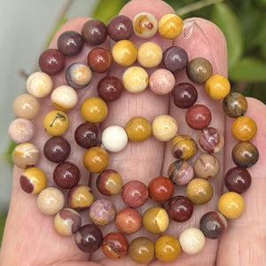 Mookaite Jasper 6mm round polished gemstone beads 15" strand - Oz Beads 