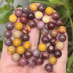 Mookaite Jasper 8mm round polished gemstone beads 15" strand - Oz Beads 