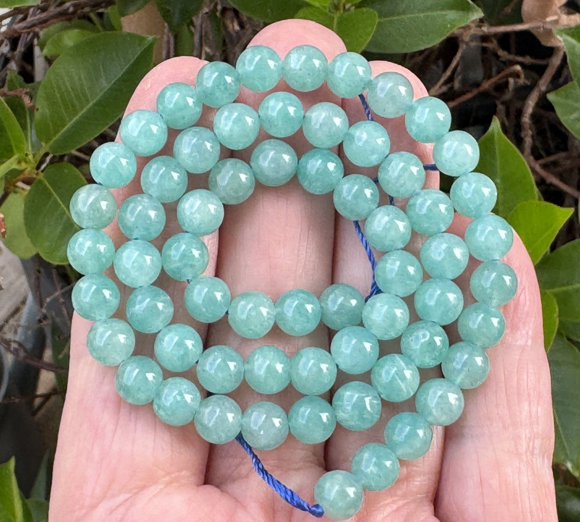 Mozambique Amazonite 6mm round natural gemstone beads 15.5" strand - Oz Beads 