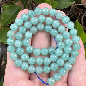 Mozambique Amazonite 6mm round natural gemstone beads 15.5" strand - Oz Beads 
