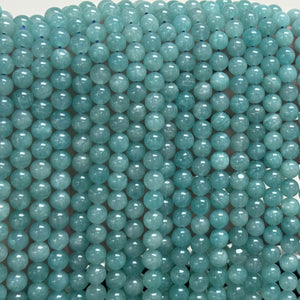 Mozambique Amazonite 6mm round natural gemstone beads 15.5" strand - Oz Beads 