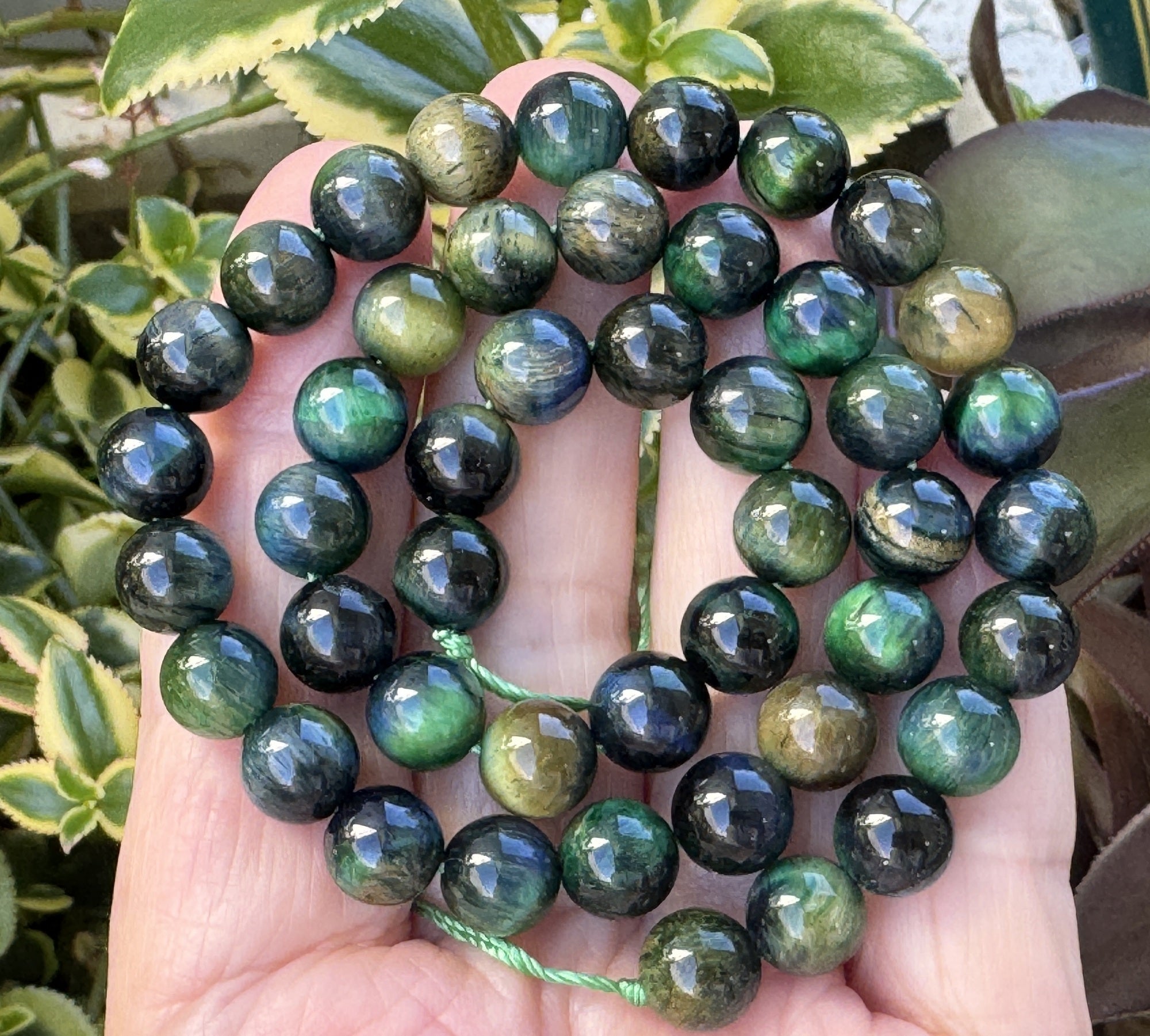 Multicolor Tiger Eye 8mm round gemstone beads 15.5" strand - Oz Beads 