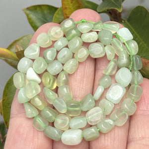New Jade 6-8mm nuggets natural gemstone pebble beads 15.5" strand - Oz Beads 