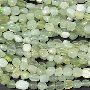 New Jade 6-8mm nuggets natural gemstone pebble beads 15.5" strand - Oz Beads 