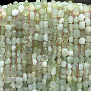 New Jade 6-8mm nuggets natural gemstone pebble beads 15.5" strand - Oz Beads 