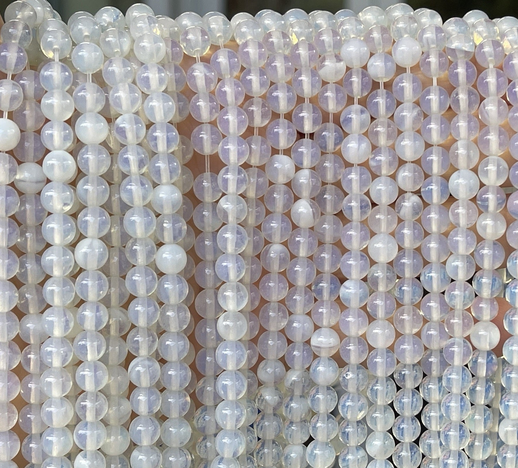 Opalite 6mm round beads 15" strand - Oz Beads 