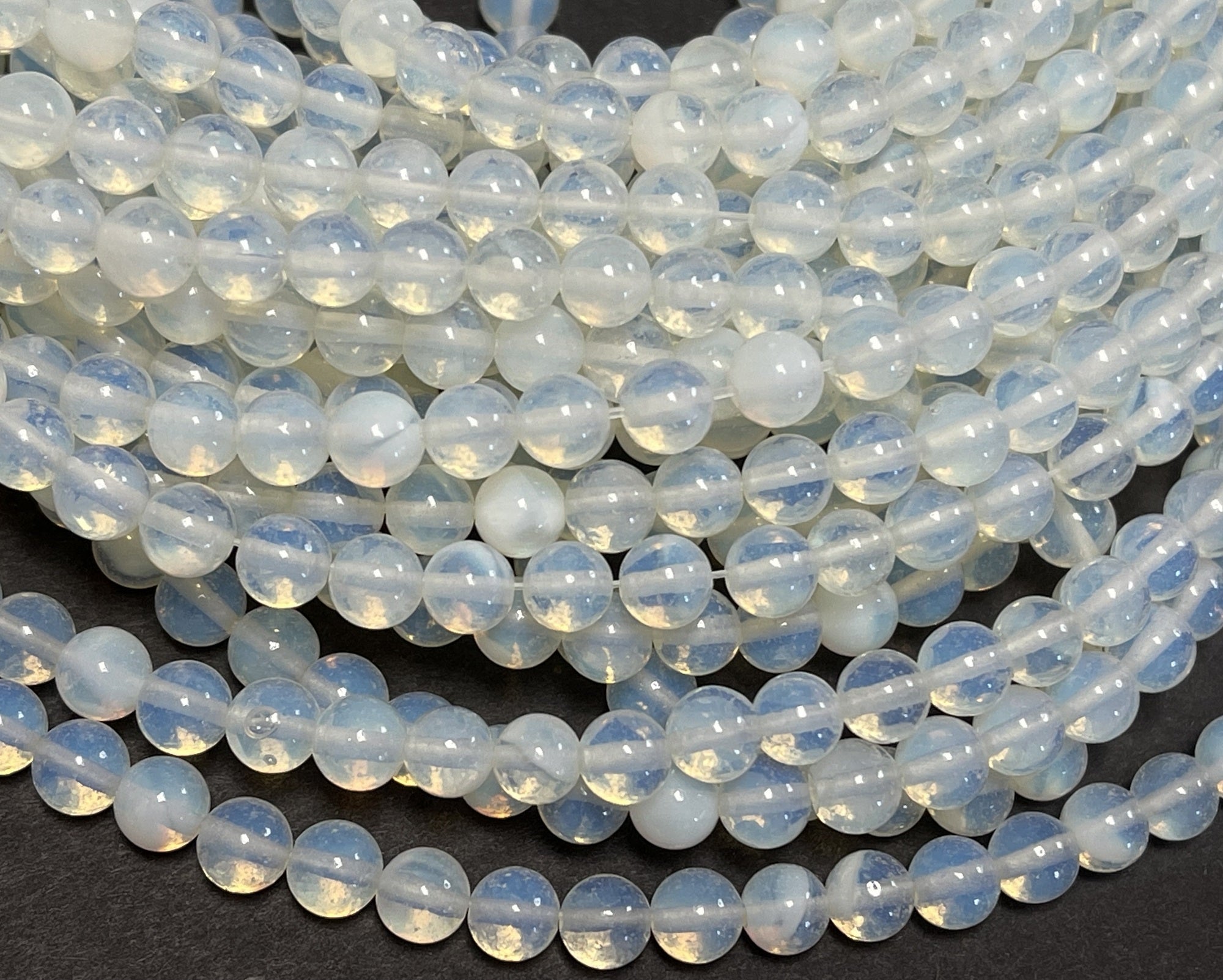 Opalite 6mm round beads 15" strand - Oz Beads 