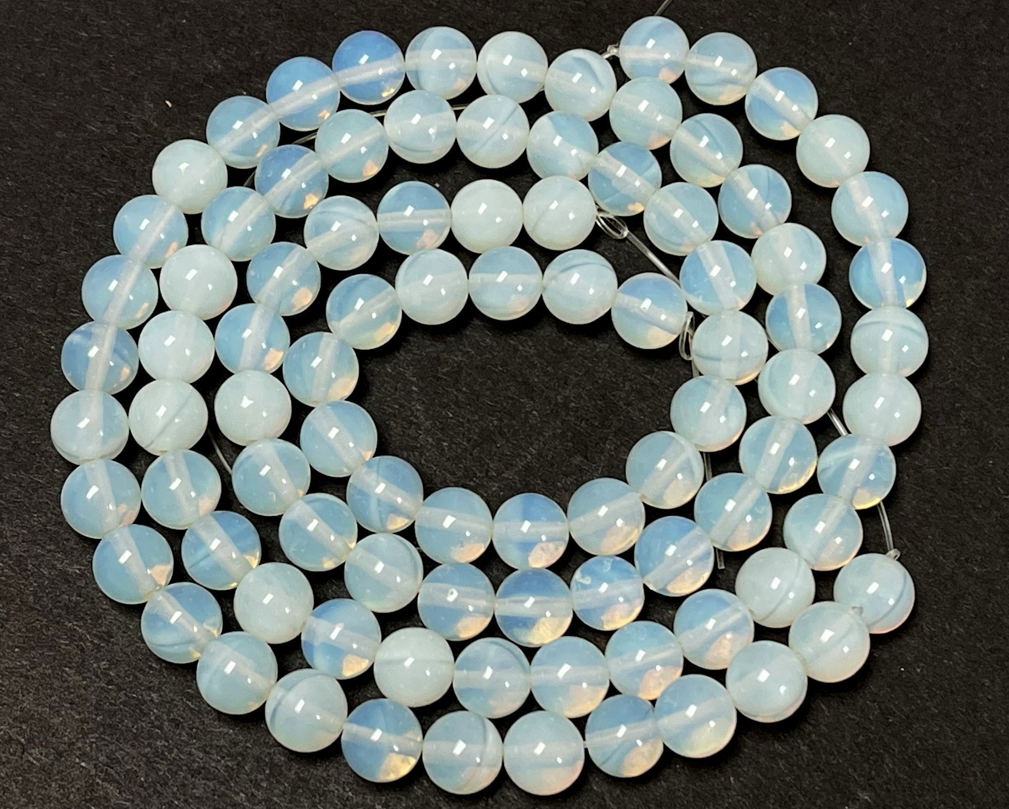 Opalite 8mm round beads 14.5" strand - Oz Beads 