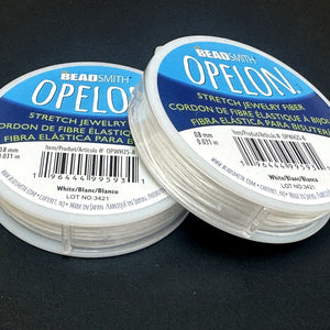 Opelon 0.8mm stretch jewelry fiber elastic cord, 25 meter spool NEW - Oz Beads 