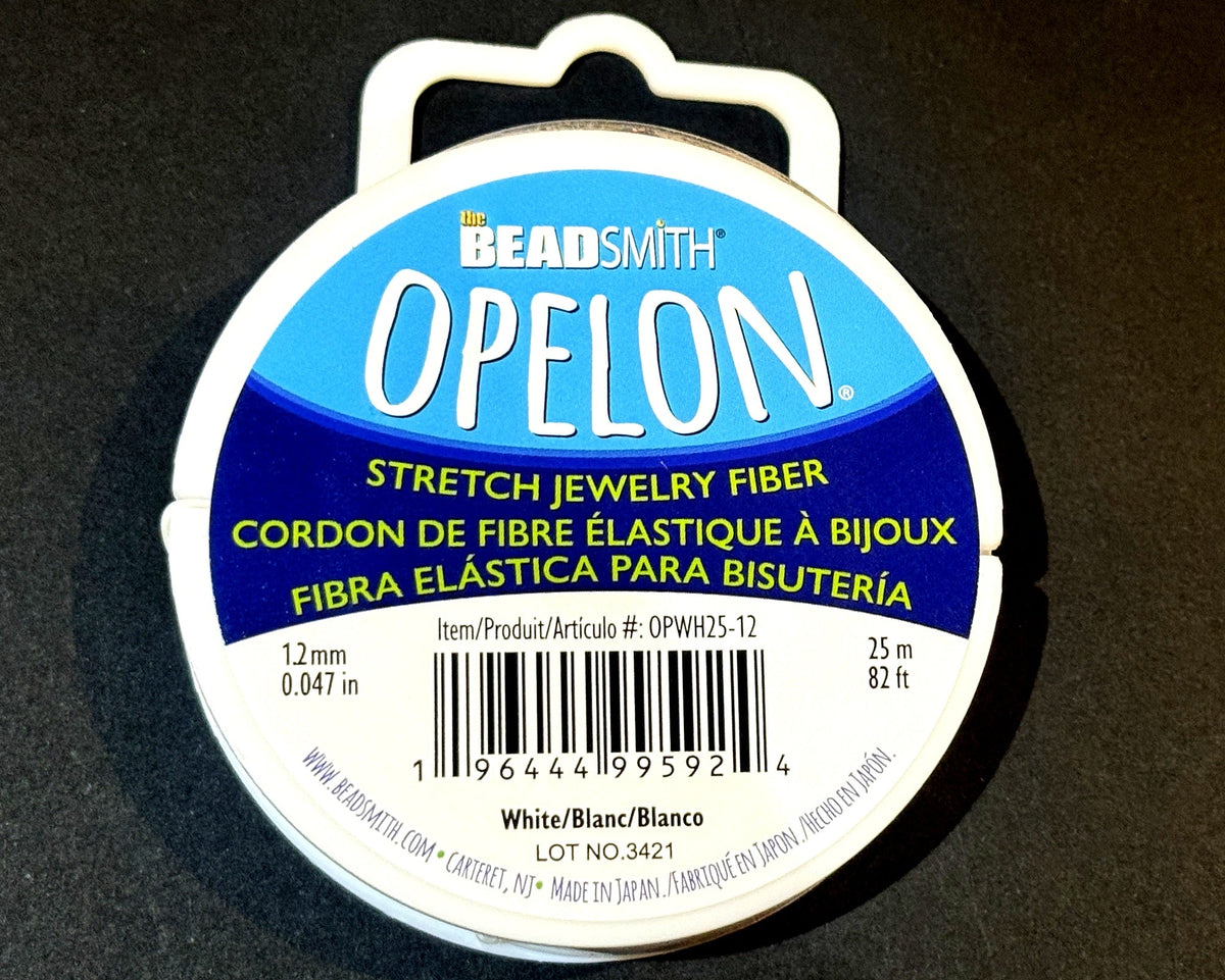 Opelon 1.2mm stretch jewelry fiber elastic cord, 25 meter spool NEW - Oz Beads 