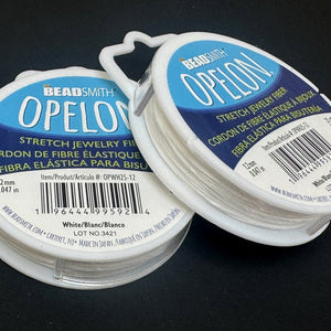 Opelon 1.2mm stretch jewelry fiber elastic cord, 25 meter spool NEW - Oz Beads 