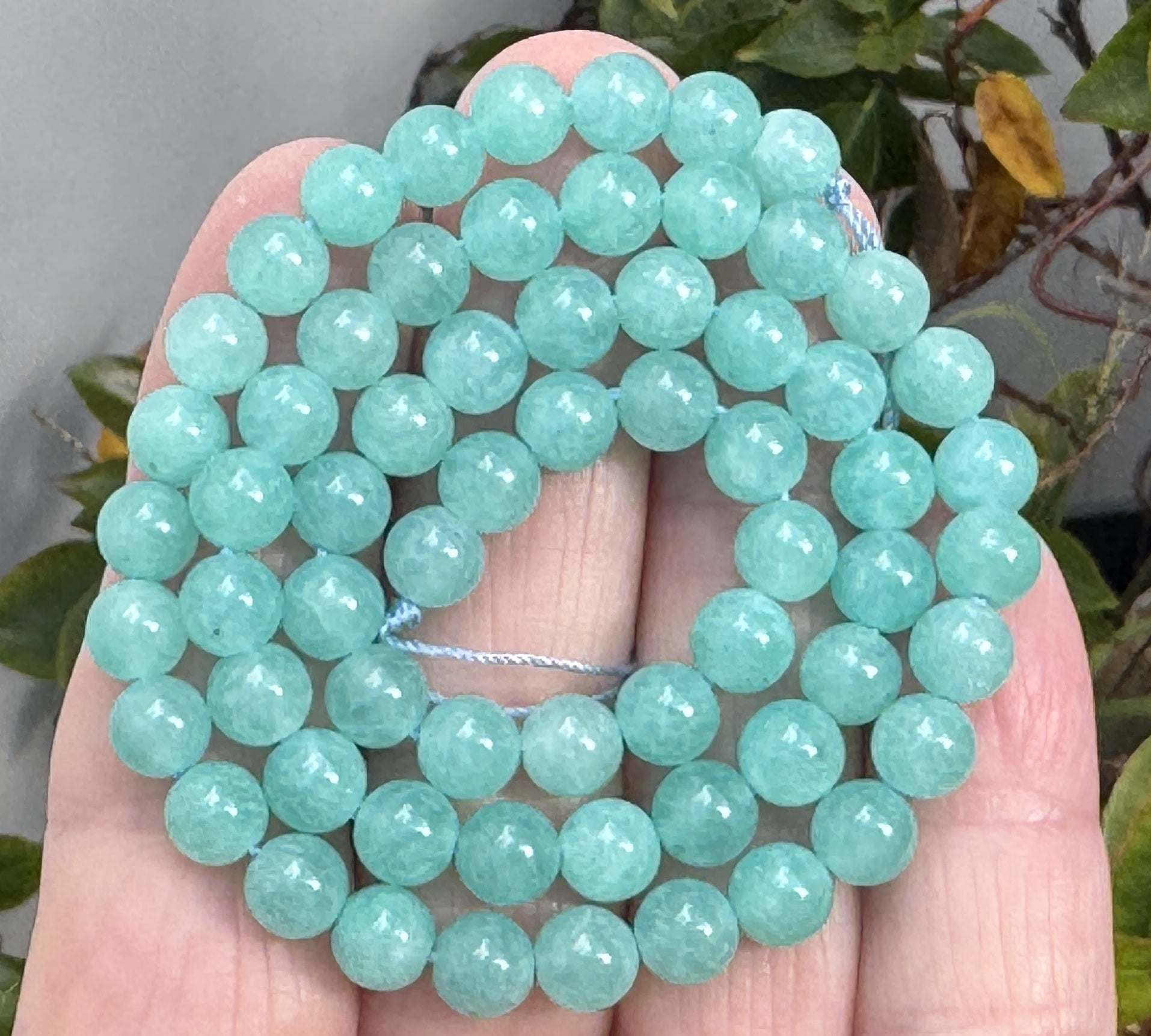 Peru Amazonite 6mm round natural gemstone beads 15.5" strand