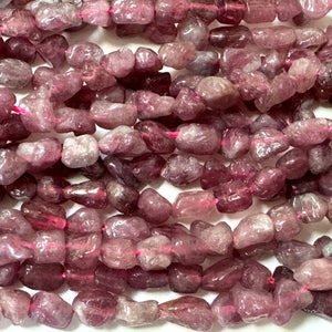 Pink Tourmaline 4-5mm tiny nuggets natural gemstone beads 15.5" strand - Oz Beads 