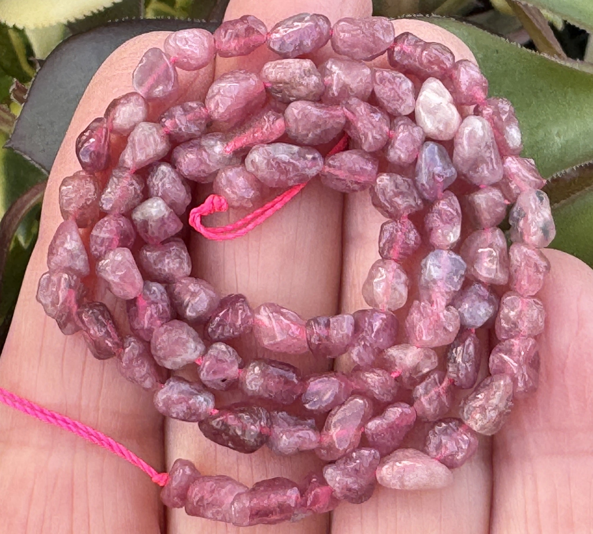 Pink Tourmaline 4-5mm tiny nuggets natural gemstone beads 15.5" strand - Oz Beads 
