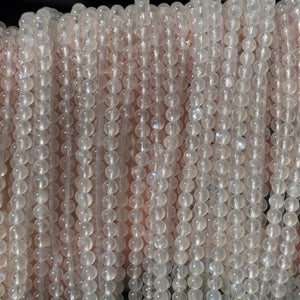 Rainbow Moonstone 4mm round gemstone beads 15.5" strand - Oz Beads 