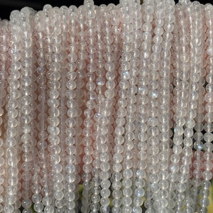 Rainbow Moonstone 4mm round gemstone beads 15.5" strand - Oz Beads 