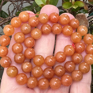 Red Aventurine 8mm round natural gemstone beads 15" strand - Oz Beads 