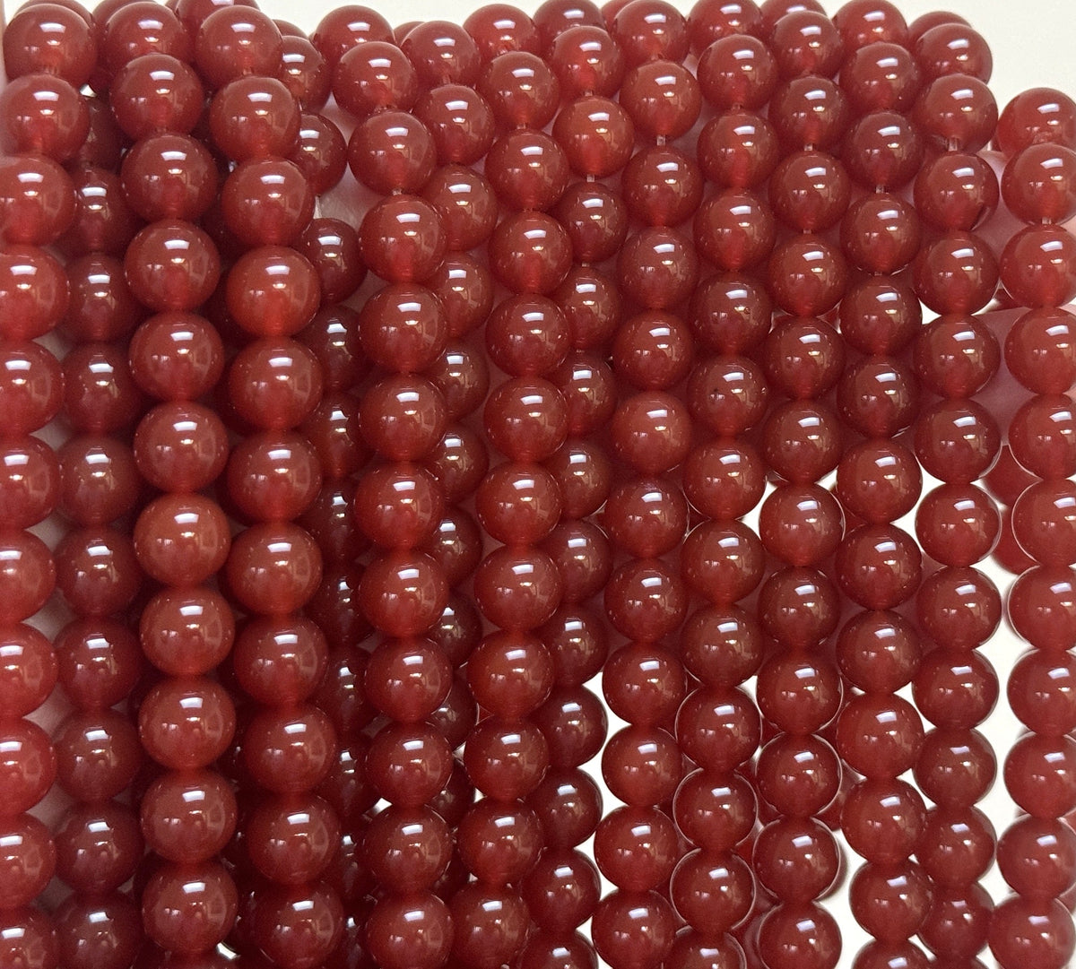 Red Carnelian Agate 10mm round gemstone beads 15" strand - Oz Beads